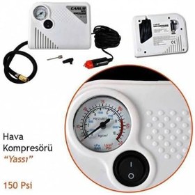 Resim Çakmaklık Girişli Oto Araç Mini Hava Kompresörü 12 V 150 Psı 