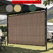 Resim UV Koruma Güneşlik Ağı - Yüksek Yoğunluklu PE Kumaş, Kolay Kurulum Karavan, Bahçe, Kamp ve Açık Hava Kullanımı İçin - Çok Renk Seçeneği (Siyah, Yeşil, Kahverengi, Bej, Gri) 