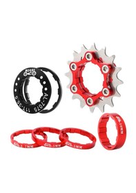 Resim Suntek 16t Tek Hızlı Volan Seti Kaset Göbekleri Kırmızı Kırmızı 