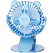 Resim Ruyı Karikatür Usb Şarj Edilebilir Küçük Fan Açık Kamp Sessiz Klip Fan Bebek Arabası Öğrenciler Ofis Mevcut 1004 Mavi 