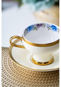 Resim Acar Daabria 6 Kişilik Kırık Beyaz Kahve Fincanı Takımı - 90 Ml 