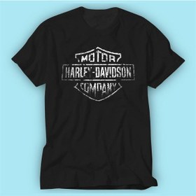 Resim David Davidson Motor Siyah Baskı Logo Tshirt Modeli 