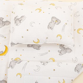 Resim Alt Açma Matı ve Yastık - Gri Tavşan 