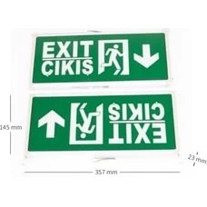 Resim Opto 3W Çıkış-Exit LED Armatür - 2 Adet (Aşağı) Hs 4601 