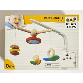 Resim Ahşap Bebek Beşik Dönencesi Manuel 