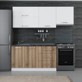 Resim Minar 210 Cm Mutfak Dolabı Beyaz Dore 210-D4 