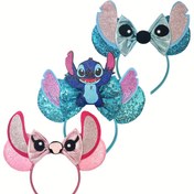 Resim 1 adet Dikiş ve Melek Bandı - Sevimli Karikatür Mickey ve Minnie Fare Kulakları Bandı, Payetli Kurdele, Parlayan Mavi ve Pembe Tasarım, Kadınlar ve Erkekler İçin, Doğum Günü Partisi, Noel Hediyesi, Disney Gezisi Saç Aksesuarları, Disney Bandları, Festivite Uygun Kıyafetler, Oynak Aksesuar, Parıltılı Bitiş 