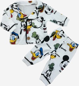 Resim Hayalim Baby Bebek Mıckey Baskılı Gömlekli Pijama Takımı 