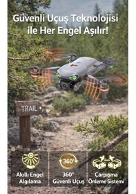 Resim 4 Yönlü Engel Sakınma Özellikli Hd Kameralı Katlanabilir Drone - Akıllı Ekranlı Kumanda Seti 