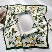 Resim Jump Rabbit Çizgili Eşarp Ipek Eşarp 70CM Küçük Kare Kafa Bandı Saç Türbanı Kravat Çanta (Yurt Dışından) 