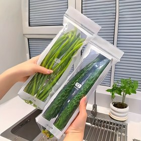 Resim 15/30 adet Uzun Kalın Yeniden Kullanılabilir Gıda Sınıfı PE Saklama Çantaları - Hava Geçirmez Taze Kalite Kapama Çantaları Meyve, Sebzeler, Et, Tahılar İçin - Alan Tasarrufu Soğutucu ve Dondurucu Düzenleyici, Gıda Koruma, Şeffaf Tasarım, Dayanıklı Malzeme 