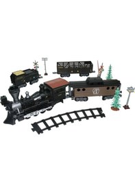 Resim Mj Toys Işıklı Ve Sesli Classic Buharlı Tren Set 30 Parça Hediyelik Oyuncak Lokomotif Seti Klasik Tren Seti 