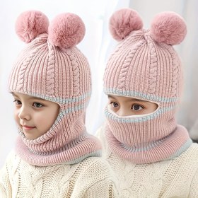 Resim Çocuklar için Astarlı Kışlık Örgü Bere, Kalın Sıcak Beanie Erkek ve Kız Çocukları için, Kışlık Dış Mekan Giyim,Çizgili Şapka,Oyuncu Tasarım,Yumuşak astar,Dayanıklı Dikiş,Rahat Oturan Şapka,Polar Astarlı Şapka 