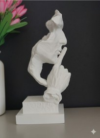 Resim Suskunluk Heykeli - Modern Sanat Beton Görünümlü 3d Baskı - 25 Cm 