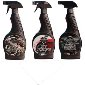 Resim DirayStore 3'lü Oto Bakım Seti Motor Temizleyici - Jant Temizleyici - Torpido Parlatıcı 