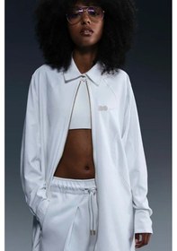 Resim Nike Naomi Osaka Oversized Dress Gold Fermuar Bol Kesim Kadın Elbise Beyaz 