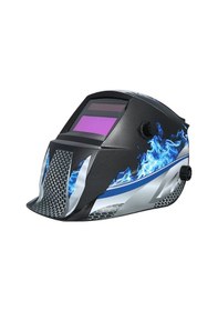 Resim Mavi Otomatik Koyuşturan Güneş Enerjili Kaynak Kaskı - Göz Ve Yüz Koruyucu, Ayarlanabilir Kepçe, Uv/ır Engelleme Dın 16 