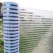 Resim Çizgili Gizlilik Pencere Filmi - Statik Yapışkanlı Çıkarılabilir Mat PVC, UV Engelleme ve Isı Kontrolü, Şeffaf Dekoratif Sanat Tasarımı, Banyo, Ofis, Oturma Odası, Yatak Odası Ev Dekoru için 16mil+ Kalın Yeniden Kullanılabilir Pencere Kaplamaları 