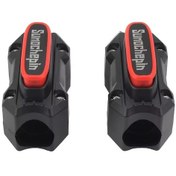 Resim Xuweiwei Kh-red Universal Motorcycle Fairing Koruma Motor Kapagi 2 Parca 20 24 26mm Tup Cerceve 