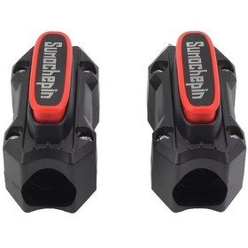 Resim Xuweiwei Kh-red Universal Motorcycle Fairing Koruma Motor Kapagi 2 Parca 20 24 26mm Tup Cerceve 