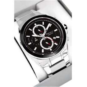 Resim Ferrucci Erkek Kol Saati Function Gümüş-siyah Renk 3 Atm Su Geçirmezlik Bileklik Ile Sdfer0 Gümüş - Siyah 