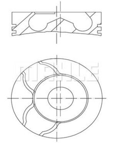 Resim MAHLE 0220100 Piston + Segman Std 26 Pim 76 Mm ( Renault : Kangoo - Clio 1.5D K9k ) (WC347142) 