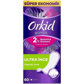 Resim Orkid Yaprak Günlük Hijyenik Ped Normal Süper Ekonomik Paket 60'lı 