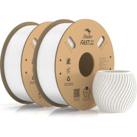 Resim Creality Ender Pla Filament, 1,75 Mm, 3D Yazıcı Filamenti, 300 Mm/sn'ye Kadar Yüksek Hız, Geri Dönüştürülebilir Karton Makara, 1 Kg*2 (2,2 Lb*2) Kadar Çoğu Fdm 3D Yazıcı Için Uygundur, Beyaz + 