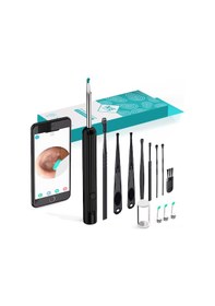 Resim Geeksen Kablosuz Wifi Kulak Kamerası İle Kulak Wax Kaldırma Aleti Seti - 8 Parça Silikon Spoon Ve Ultra Hd Kameralı Siyah 