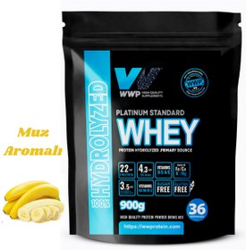 Resim WWP Platinum Standard Whey Protein Hydrolyzed Tozu - 900g - Muz Aromalı. 