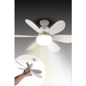 Resim Kiwi Sessiz Çalışma 6 Fan Kanat ve Işıklı Uzaktan Kumandalı Tavan Tipi Vantilatör KFAN-7680 