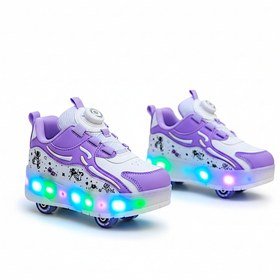 Resim Nisanur Shoes Çocuk Ortopedik Patenli Işıklı Tekerlekli Spor Ayakkabı & Patenli 4 Tekerli Rahat Ayakkabı 