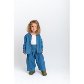 Resim Oliven The Kid Oliventhekid Unisex Kot Gömlek Mavi Mavi 