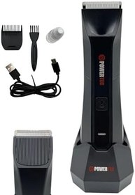 Resim POWERTEC TR-660 Islak & Kuru Tüm Vücut Tıraş Makinesi (Led Işıklı & Ayarlanabilir Taraklı Başlık) IPX6 Type-C 