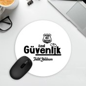 Resim Hediyesec Özel Güvenliğe Hediye Oval Mousepad 