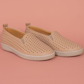 Resim The Hope Shoes Ortopedi Taban Dikişli Saraçlı Düz Bağcıksız Bej Yazlık Günlük Kadın Ayakkabı 