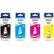 Resim 664 Siyah - Kırmızı - Mavi - Sarı Mürekkep Seti Epson