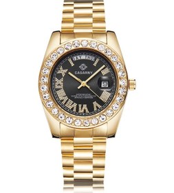 Resim Sones Bınbond B3820 30m Su Geçirmez Ultra İnce Kuvars Işıklı Yıldızlı Saat, Renk: Siyah Net-pembe Altın-yıldızlı 