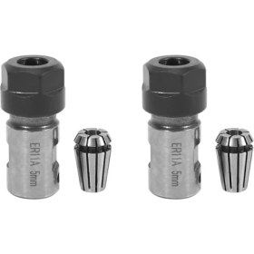Resim Xiaobaoyu 2x ER11 5mm Motor Şaftı Collet Chuck Mili Uzatma Çubuğu Iç + Cnc Freze Makinesi Için ER11 Yaylı Yüksük (Yurt Dışından) 