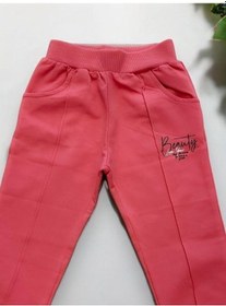 Resim Kız Çocuk Pamuklu Beli Paçası Lastikli Eşofman Alt-15145 Pembe 