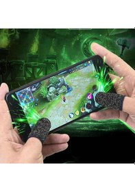 Resim Pubg Mobile Oyun Yıkanabilir Ter Önleyici Çift Parmak Eldiven 