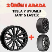 Resim Momo Tesla Model Y Uyumlu 255/45R19 Dört Mevsim Lastiği 4 Adet Yılı:2025 + DY1289 19" Jant 4 Adet 