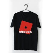 Resim VectorWear Unisex Çocuk Siyah Roblox T-Shirt 