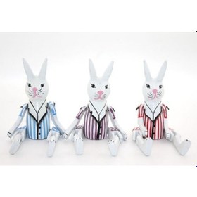 Resim 9086317510624drvs - Ahşap Sallanan Tavşan Figürü 