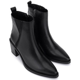 Resim Tamer Tanca Kadın Hakiki Deri Siyah Topuklu Bot 599 30022-1 Bn Bot Sk25-26 Sıyah Dr Siyah 