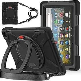 Resim Tablet Kılıfları Kindle Fire HD 8 ve Fire HD 8 Plus Kılıf 2024/2022 Sürümü Tablet 12. Nesil/10. Nesil ile Uyumlu, 360 Dönebilen Destekli Darbeye Dayanıklı Sağlam Kılıf, El/Omuz Askısı Tablet PC Kılıfı 