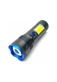 Resim Powerbank Özellikli Cob Led El Feneri 6 Işık Modu Zomlu 2000 Lümen 8000 Mah Siyah 