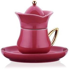 Resim Korkmaz Lalezar Collection 2li Pembe Kahve Fincan Takımı A8778-3 