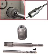 Resim Depolife 35mm Beton Delik Sondaj Pancı Kırıcı Delici Için Elmaslı Karot Testere Matkap Ucu Sds Adaptörlü Şaft 