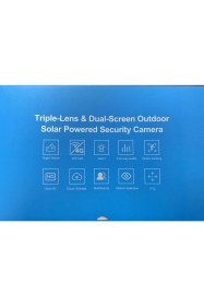 Resim O-Kam 8060 3 Lens Siren + Mikrofon + Hoparlör Wifi Solar Güneş Panelli Kamera 
